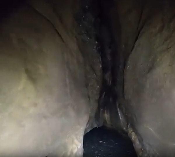 Nerede olduğu ve ismi hakkında bilgi verilmeyen mağaranın girişi ise vajinaya benzetilince ortaya ilginç yorumlar çıktı.