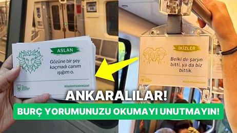 'Başkent Seninle Güzel': Ankara Belediyesi Yine Yüzümüzü Güldürdü, Metro Tutacaklarına Burç Yorumları Astı!