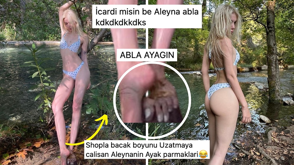 Aleyna Tilki'nin Bikinili Pozlarında Bu Sefer Muhteşem Fiziğinden Daha Çok Konuşulan Bir Detay Var: Ayakları!