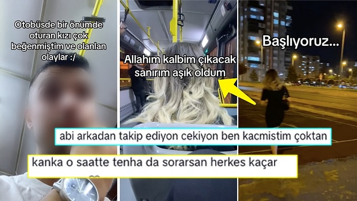 Taciz mi Aşk mı? Otobüste Önünde Oturan Kıza Aşık Olup Takip Eden Kişi Sosyal Medyayı İkiye Böldü