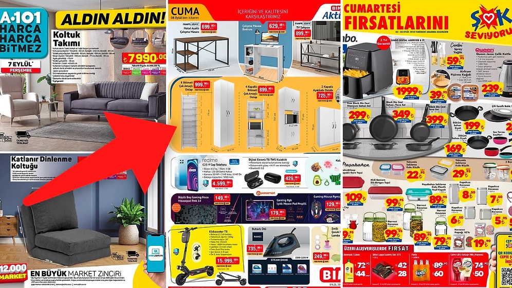 İndirim Günleri Başlıyor! 2 Eylül - 8 Eylül Haftasında A101, BİM ve ŞOK Aktüel Ürünler Listesinde Ne Var?