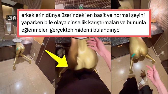 Erkekler Tuvaletinde Yer Alan Kadın Vücudu Şeklindeki Lavabo Sosyal Medyayı Ayağa Kaldırdı!