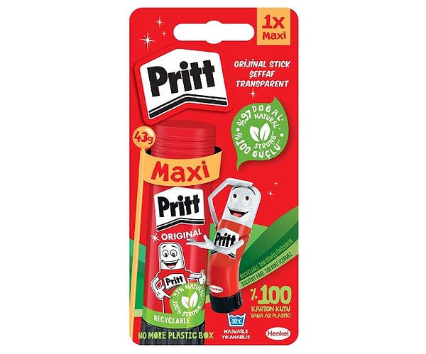 1. Dayanıklı ve çocuk dostu Pritt Stick yapıştırıcı, anaokulu ve ilkokul çağındaki çocuklar için en iyisi.