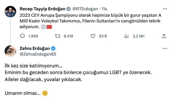 Cumhurbaşkanı Recep Tayyip Erdoğan'ın voleybol takımımızı tebrik etmesine bile bozulanlar oldu.