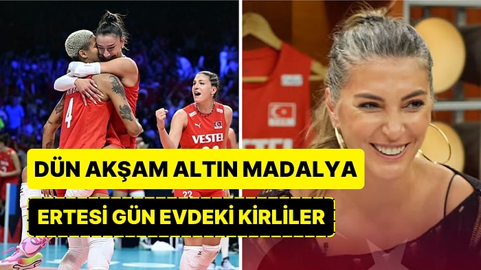 Neslihan Demir, Şampiyon Olup Altın Madalya Aldıktan Sonra Kadın Sporcuların Ev Yaşamını Anlatarak Güldürdü