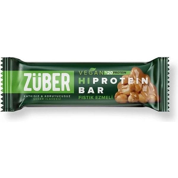 19. Züber Vegan Hi-Protein Bar Fıstık Ezmeli