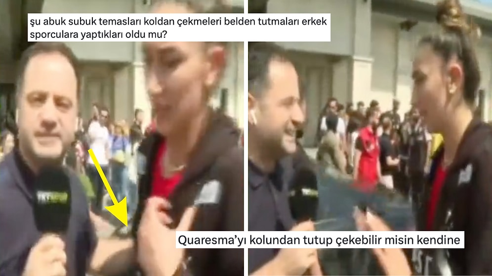 Hande Baladın, Röportaj Yapmak İsteyen Muhabirin Kendisine Dokunmasından Rahatsız Oldu