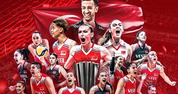 2023 CEV Avrupa Şampiyonası finalinde Sırbistan'ı 3-2 yenerek Avrupa şampiyonu olan kızlarımızı ne kadar tebrik etsek, onlarla ne kadar gururlansak az kalacak!
