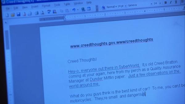 4. Dizide Creed karakterine hayat veren oyuncunun blog sitesi gerçekte vardır.