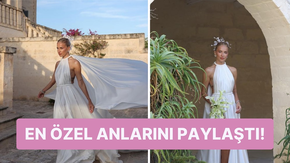 İtalya'da Rüya Gibi Bir Törenle Dünyaevine Giren Burcu Esmersoy Düğünden Bazı Güzel Anlarını Yayınladı!