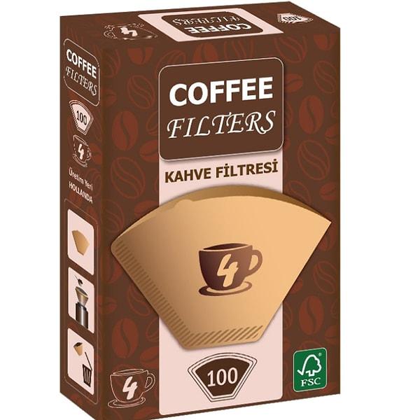 11. Coffee Filters Filtre Kahve Kağıdı No:4 100'lü Paket