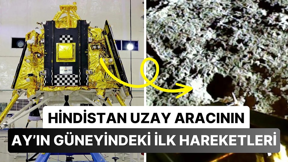 Hindistan'ın Tarih Yazan Uzay Aracının İlk Hareket Görüntüleri Paylaşıldı: Ay'ın Güneyinden Çekilen İlk Video!