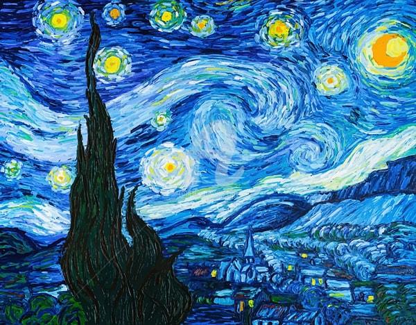 3. Van Gogh'un ünlü "Starry Night" tablosu sanatçının bir akıl hastanesinde tedavi gördüğü dönemde yapılmıştır.