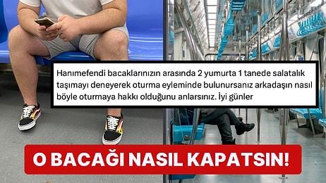 Metroda Bacaklarını Açarak Oturan Bir Erkeğin Fotoğrafını İzinsiz Paylaşan Kişi Tepkileri Üzerine Topladı