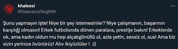 Ancak en önemlisi bu talepkar olmama durumunun yine "cefakar" Türk kadınını takdir etme moduna geçmesi de önemliydi.