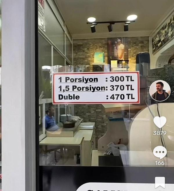Zam Haber tarafından paylaşılan bir görselde Bursa'da bulunan bir iskender restoranının fiyatları görenlerin dudaklarını uçuklattı.