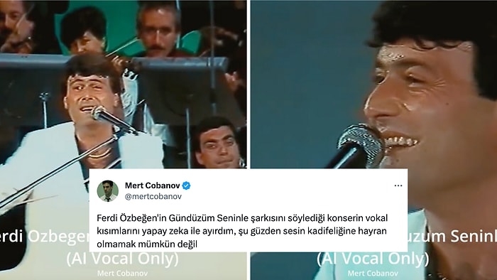 Ferdi Özbeğen'in Vokal Kısımlarının Yapay Zeka ile Ayrılmış Olan Sesi Herkesi Kendine Hayran Bıraktı