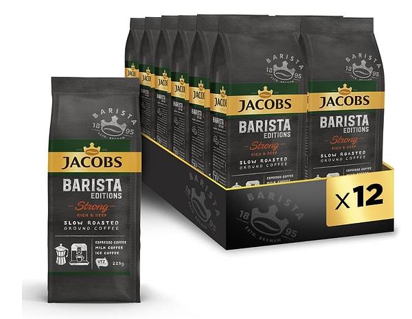 11. Jacobs Barista Strong Öğütülmüş Kahve 225 gram x 12 Paket