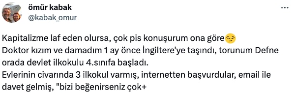 Öncelikle 4. sınıfa giden Defne'nin bir devlet okuluna başladığını belirtelim.