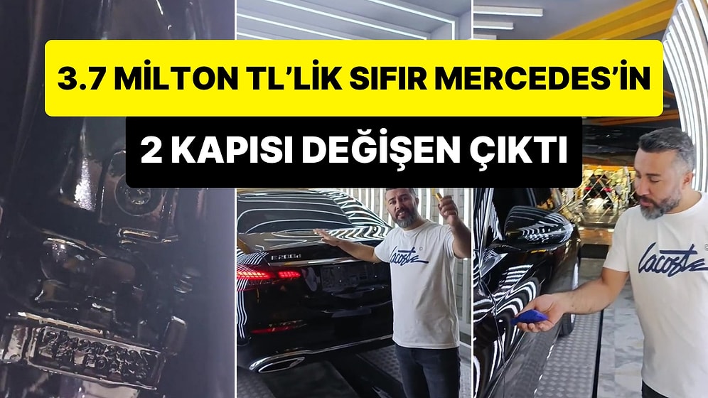 3.7 Milyon TL'lik Sıfır Kilometre Mercedes'in 2 Kapısının Değiştiği Ortaya Çıktı