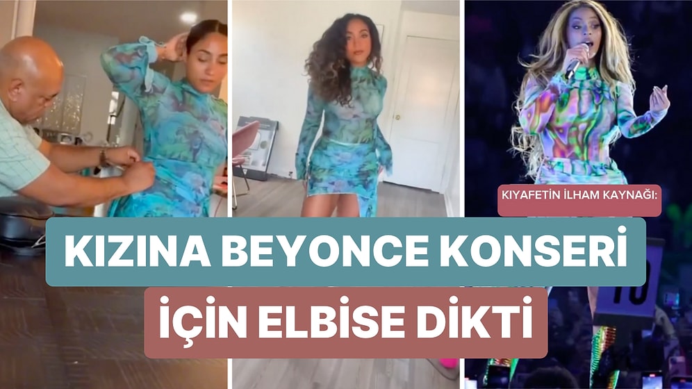 Gideceği Beyonce Konseri İçin Kızına Muazzam Bir Elbise Diken Muhteşem Baba