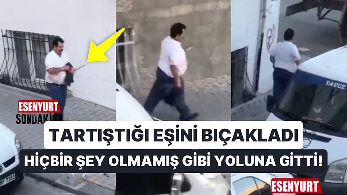 Eşini Çocuklarının Önünde Bıçaklayan Adamın Sakince Olay Yerinden Uzaklaştığı Anlar Kanınızı Donduracak