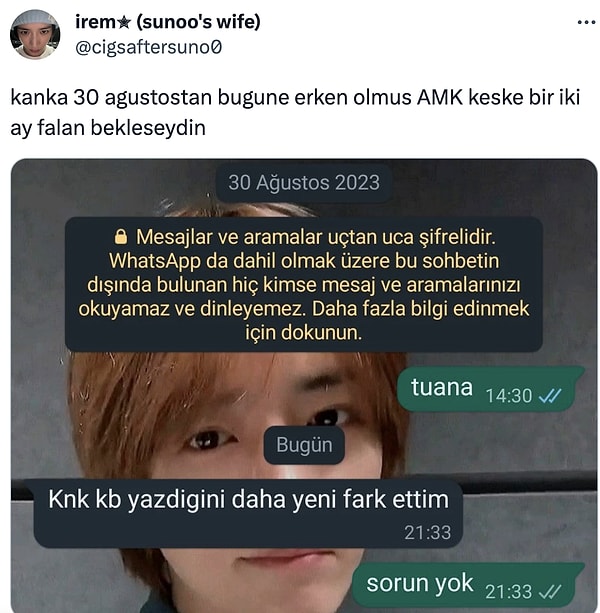 Mesajlara geç dönenler...