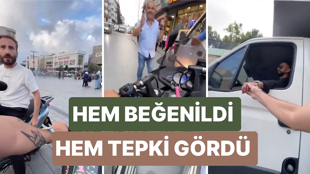 Trafikte Diğer Sürücülerle Uğraşarak Eğlenen Motorcu Sosyal Medyayı İkiye Böldü