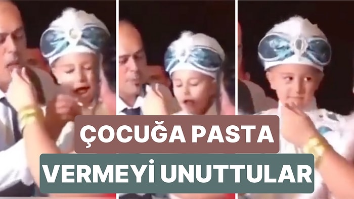 Bir Sünnet Düğününde Anne Babası Pastayı Yiyip Kendisine Vermeyince Küçük Çocuk Hayal Kırıklığına Uğradı