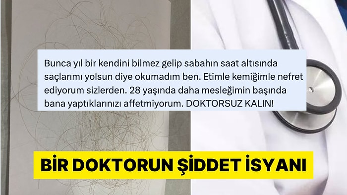 Hastasından Şiddet Gören Doktor Yolunan Saçlarını Paylaşarak İsyan Etti