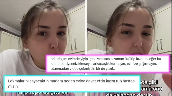 Evine Gelen Arkadaşının Lokmalarını Sayan Kız Tavrıyla Tepki Topladı