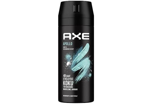 2. Axe Erkek Sprey Deodorant Apollo 48 Saat Etkileyici Koku Vücut Spreyi 150 ml.