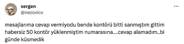 4. Oldların gözü yaşlı... Kontör alınmış belki bitmiştir diye.