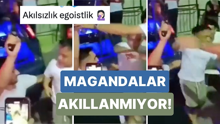 Akıllanmıyorlar! İzmir'de Bir Grup Genç Sokakta Havaya Ateş Ederek Eğlendi