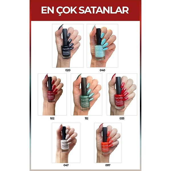 11. Note Nail Flawless En Çok Satanlar Oje Seti