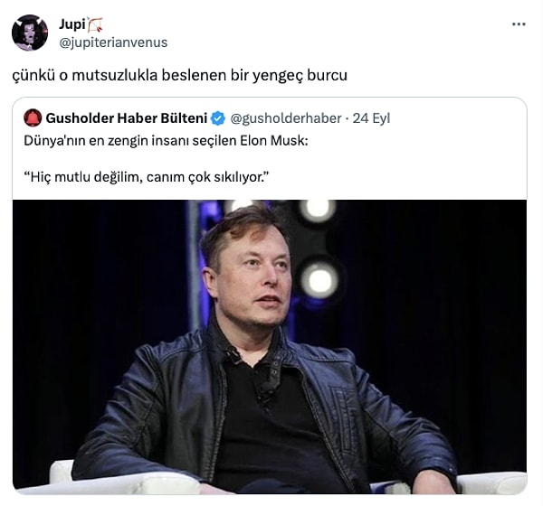 9. Elon Musk'ın Yengeç olduğunu hatırlayalım.