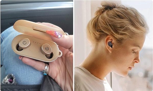 12. AirPods'a benzer, oldukça popüler ve uygun fiyatlı bir kablosuz Bluetooth kulaklık seti.