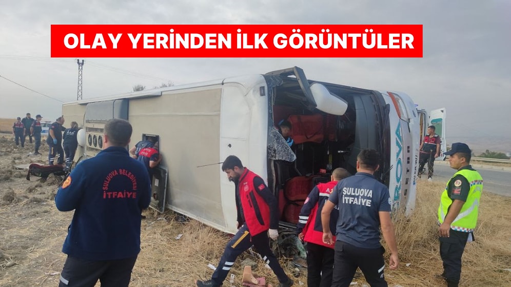 Amasya'da Korkunç Kaza! Yolcu Otobüsü Devrildi: Ölü ve Yaralılar Var