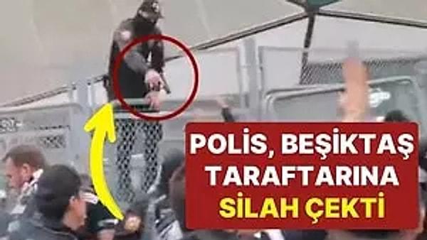 Beşiktaş Kulübü Konyaspor maçının ardından yaptığı açıklamada bir polis memurunun taraftarlara silah çektiğini duyurdu.