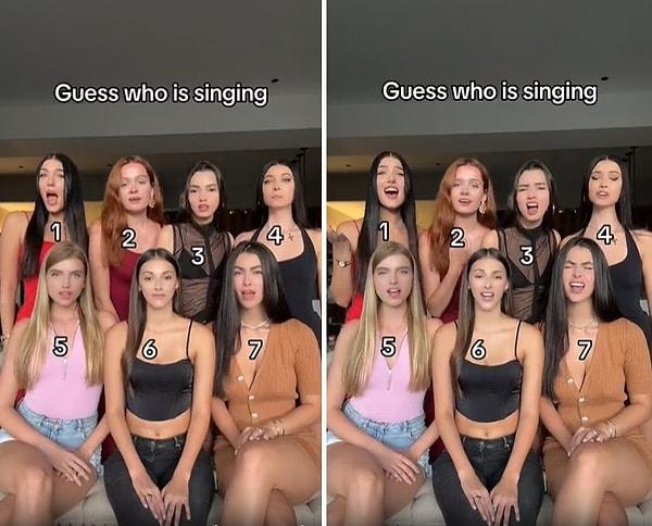 Ancak videoda toplamda 7 kadın olduğu ve diğerleri de şarkı söylüyormuş gibi yaptığı için, şarkı söyleyen kadını bulmak biraz zor...