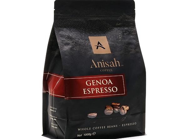 Anisah Genoa Espresso Çekirdek Kahve Koyu Kavrulmuş 1000 gr