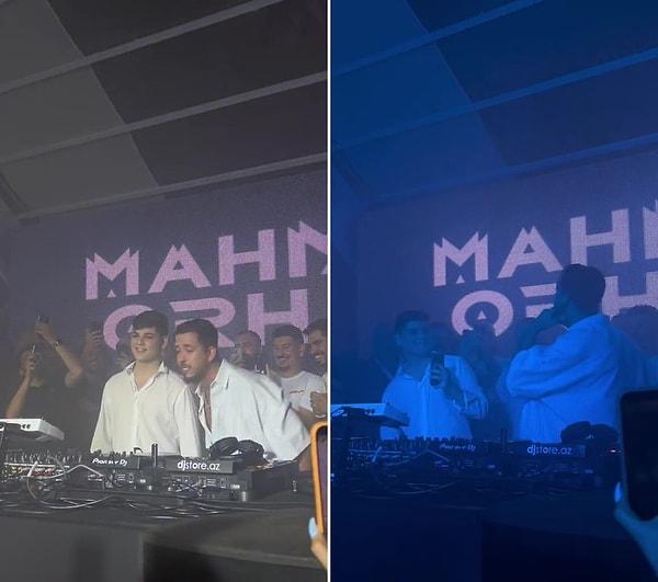 Bakü'de sahne alan Türk DJ ve prodüktör Mahmut Orhan da Kenan Bayramov'un okuduğu o eseri remix yapıp çaldı. O anlarda da 'u sahneye çıkardı.