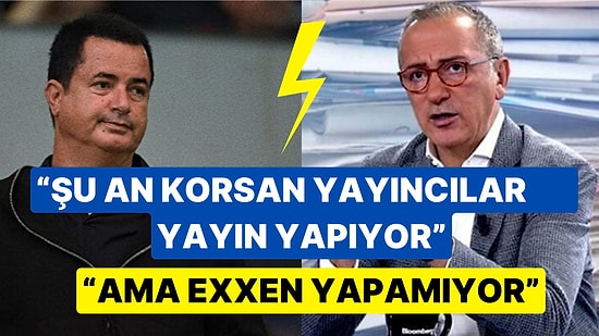 Kaçak Maç Yayını İzleyenlere Laf Eden Acun Ilıcalı'ya Fatih Altaylı'dan Tepki: "Exxen'i Bekleyelim mi?"