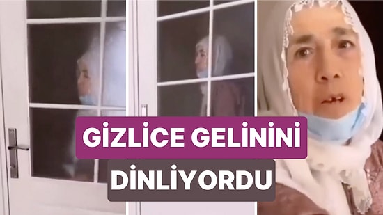 Gelini Telefonla Konuşurken Kapıdan Dinlemeye Çalışan Kayınvalide Camı Hesaba Katmayınca Yakalandı