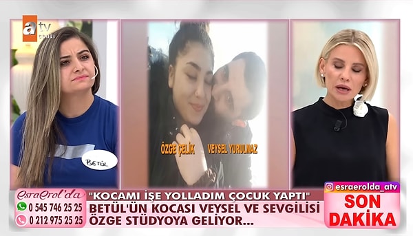 Oğlunun hasta olduğunu söyleyen Betül, programa katılmadan birkaç gün önce Veysel’in kendisine “Özge’den bana yar olmazmış. Ben pişmanım sana dönmek istiyorum ama ikiz çocuklarım oldu. Onlara da bakarsan ben geri döneceğim sana.” dediğini iddia etti.