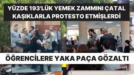 İzmir'de Yemek Zammını Protesto Eden Öğrencilere Gözaltı