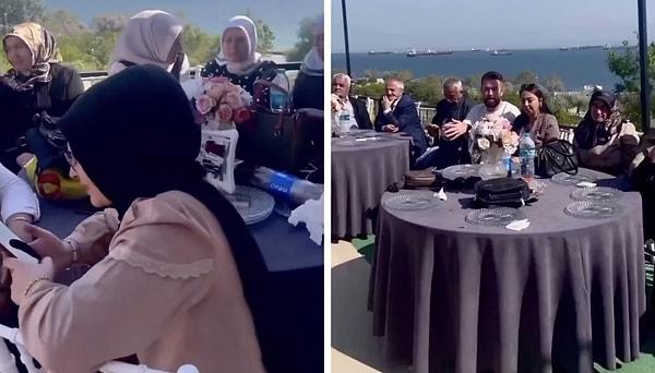 Rus aile çılgınlar gibi eğlenirken, Türklerin sakince masalarında oturduğu görüntüler sosyal medyada viral oldu.