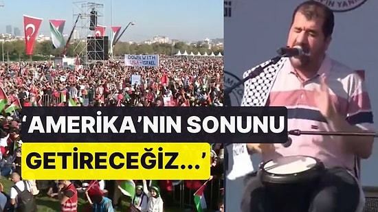 Bilal Göregen, Filistin'e Destek Mitinginde Hamas'a Selam Gönderdi: 'Amerika'nın Sonunu Getireceğiz...'