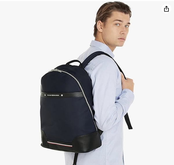 Tommy Hilfiger TH CENTRAL REPREVE BACPACK Erkek Çanta