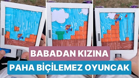 Kızına Evdeki Basit Malzemelerle Muazzam Bir Gameboy Yapan Yaratıcı Baba